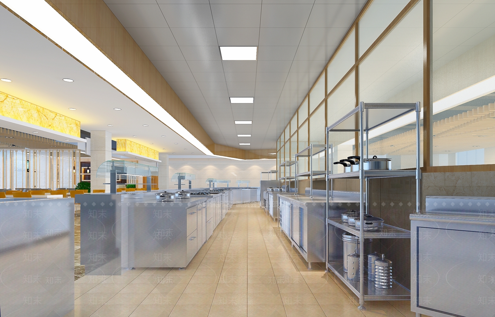 现代某职工食堂后厨3D模型下载【ID:941508353】