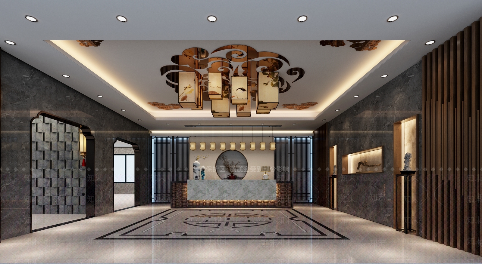 中式前台吧台3D模型下载【ID:241510605】