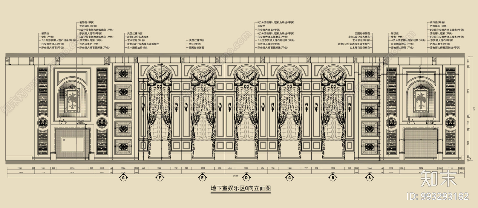 别墅cad施工图下载【ID:993293182】