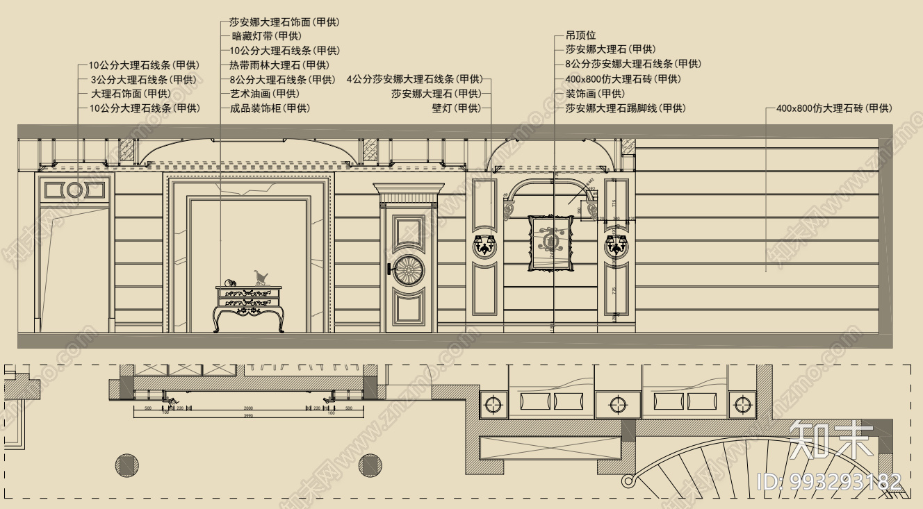 别墅cad施工图下载【ID:993293182】