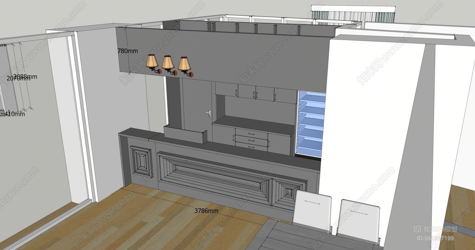 某实体商店家具布置SU模型下载【ID:941517199】