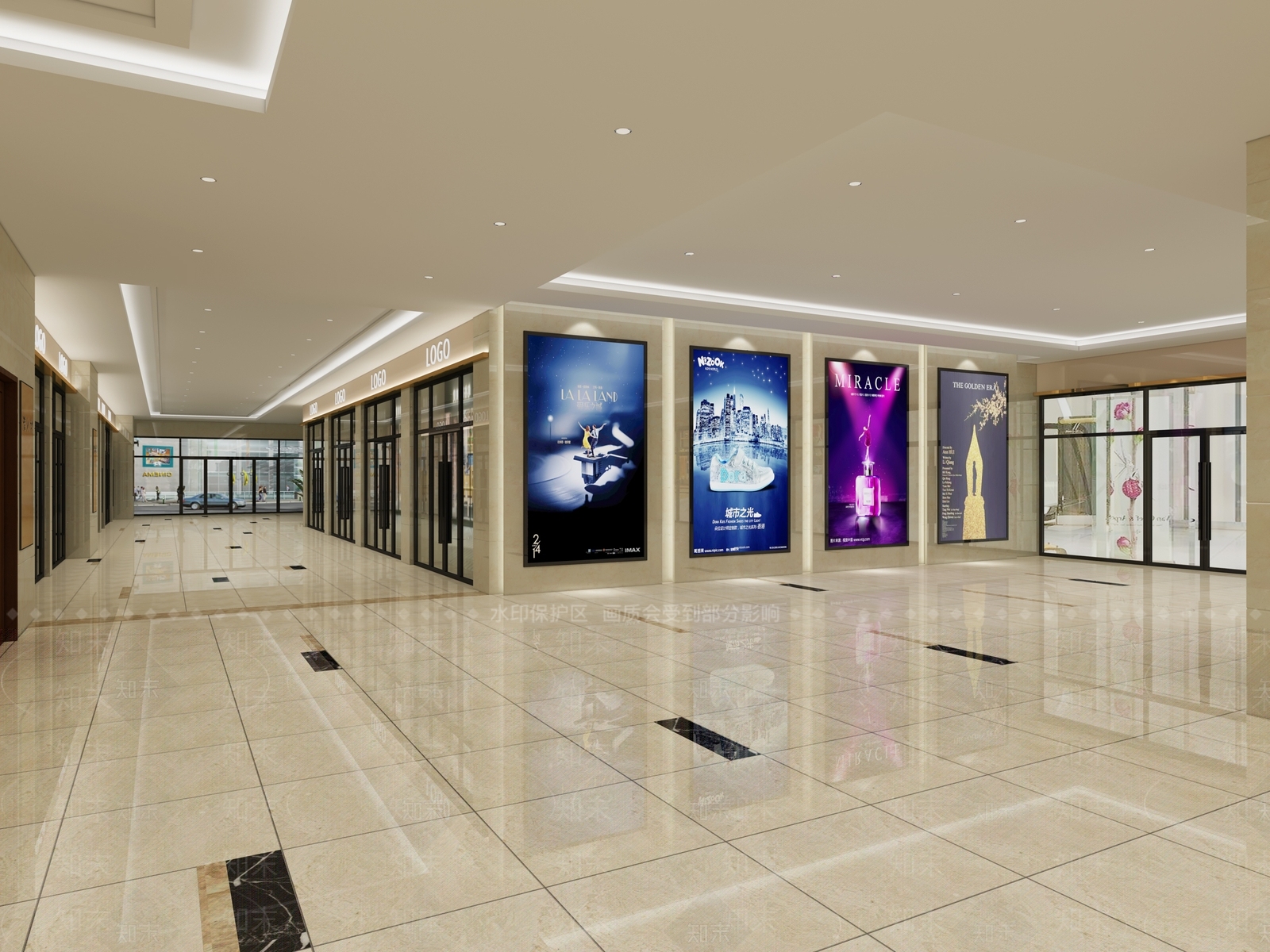 现代简约商场过道商场店铺3D模型下载【ID:141544716】
