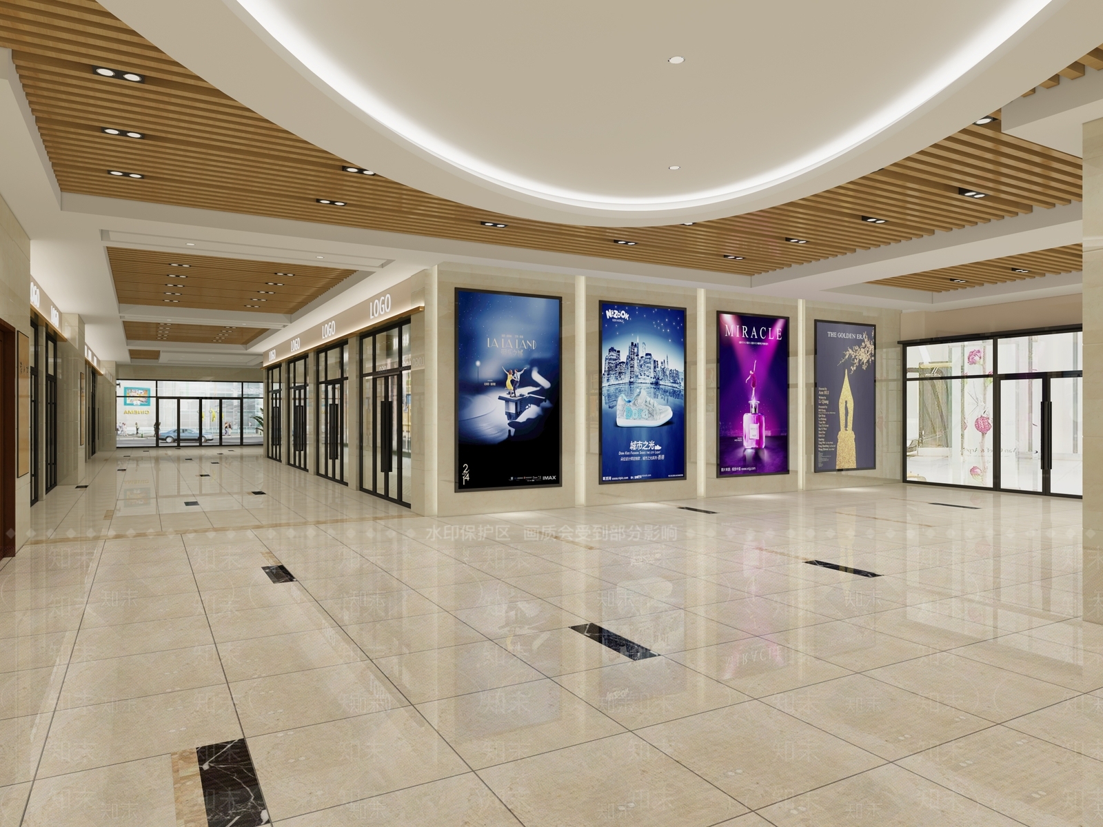 现代简约商场过道商场店铺3D模型下载【ID:141544716】