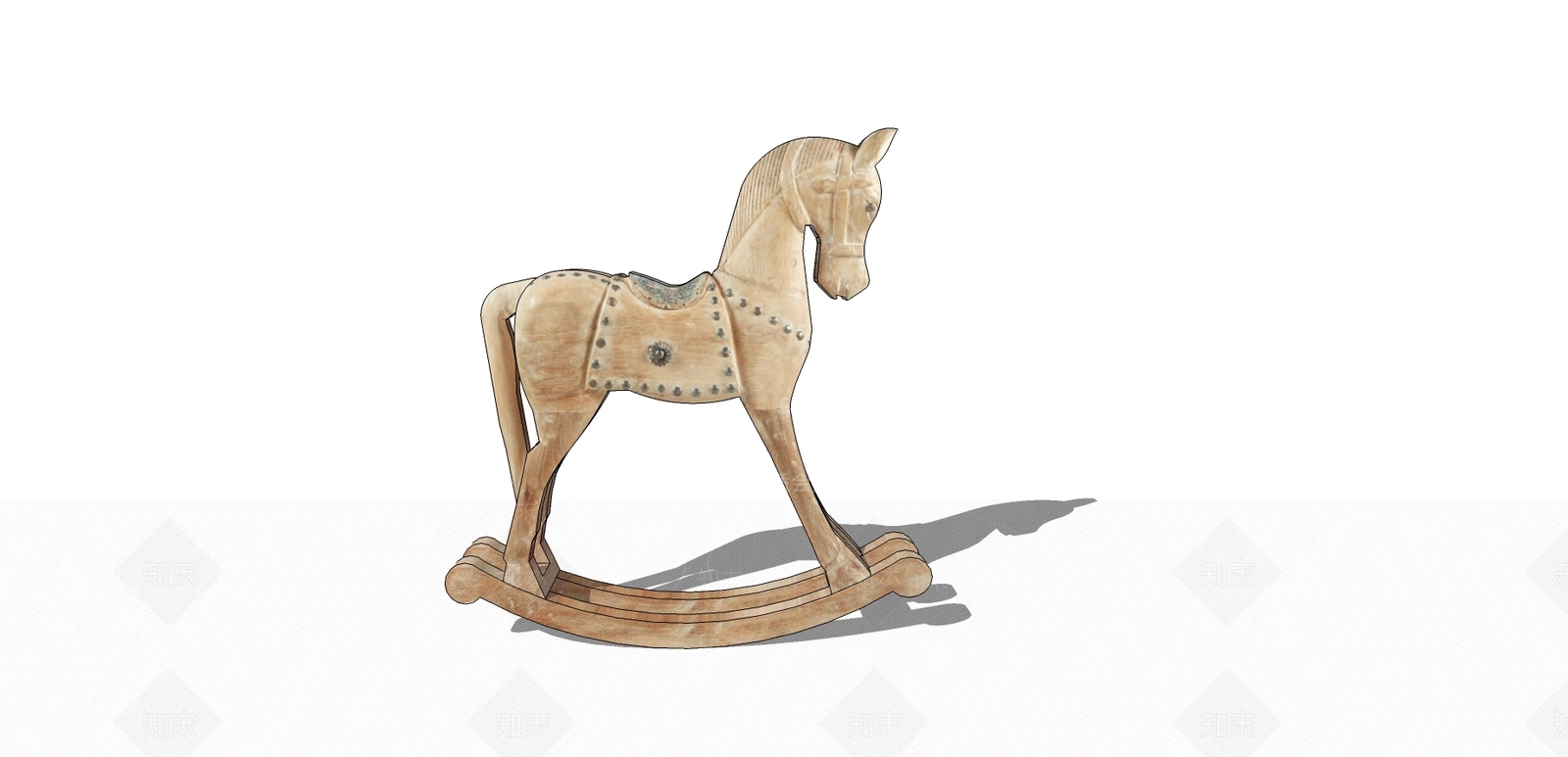 卡通木马雕塑模型SU模型下载【ID:641564689】