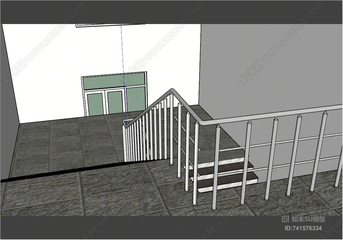 楼梯间SU模型下载【ID:741576334】