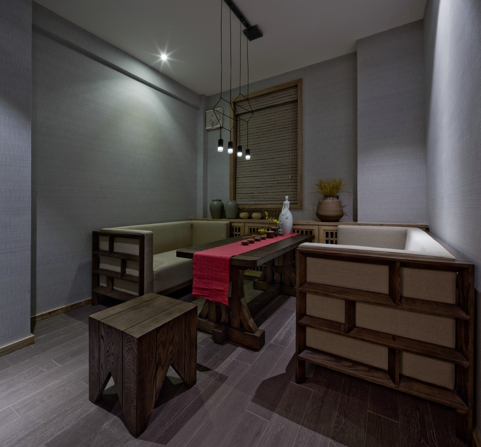 新中式商场餐厅餐饮茶楼案例（施工图+效果图）cad施工图下载【ID:641700773】