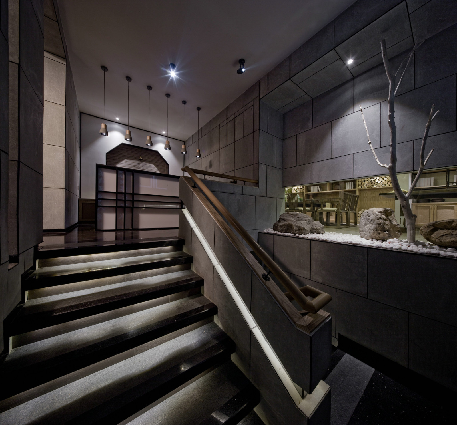 新中式商场餐厅餐饮茶楼案例（施工图+效果图）cad施工图下载【ID:641700773】