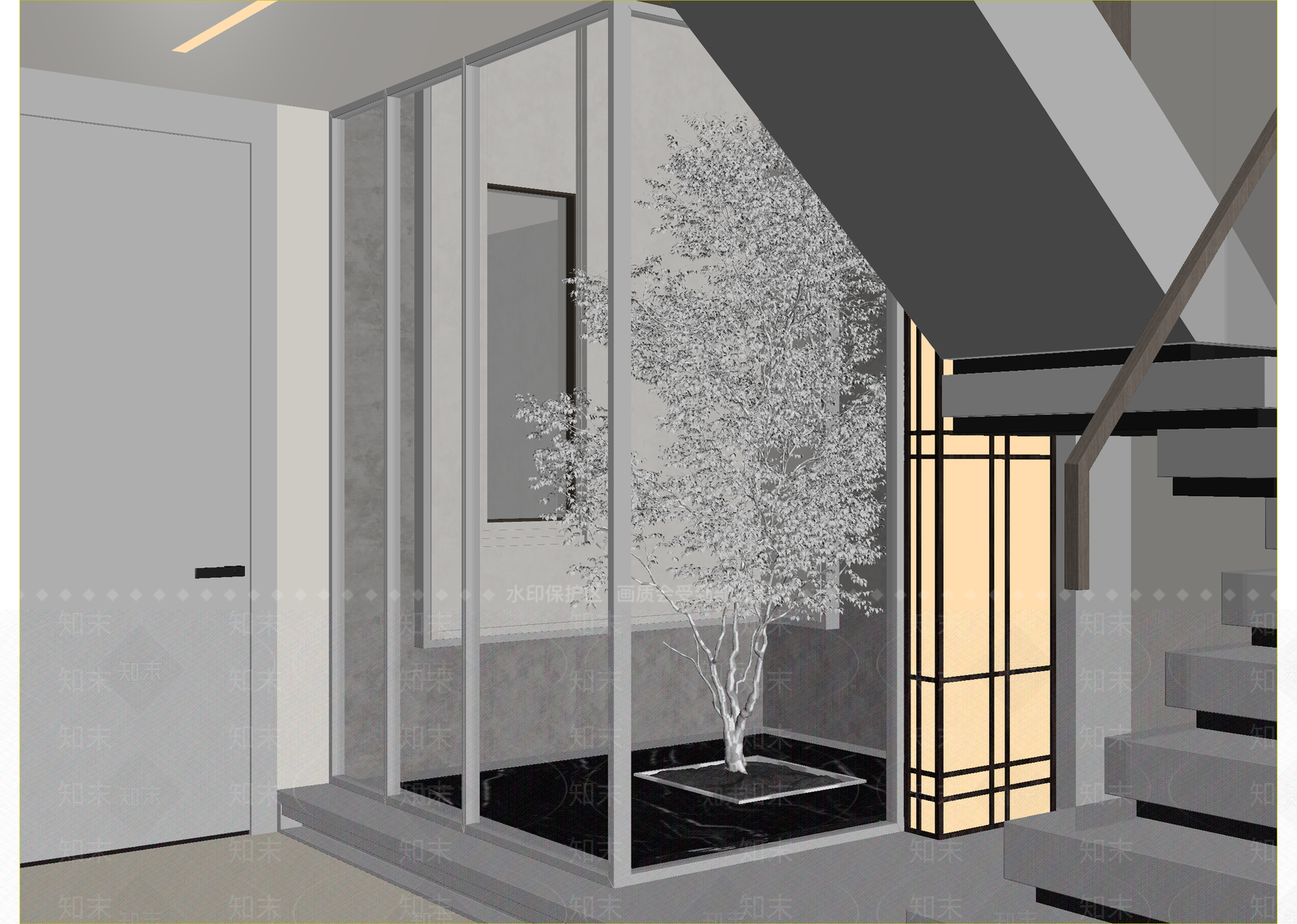 新中式玄关3D模型下载【ID:1214806661】