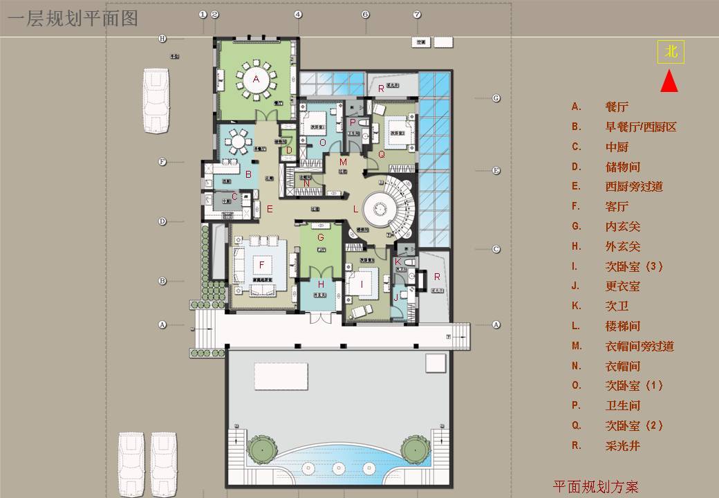 新中式私人别墅｜CAD施工图+效果图方案+彩平+机电排水施工图下载【ID:542181472】