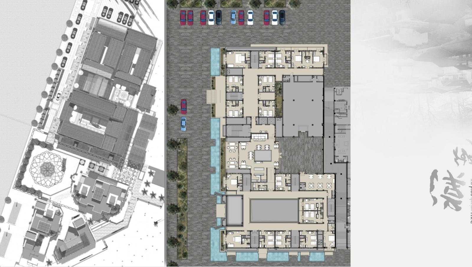 民宿酒店休闲度假会所（施工图CAD+效果图）施工图下载【ID:742425348】