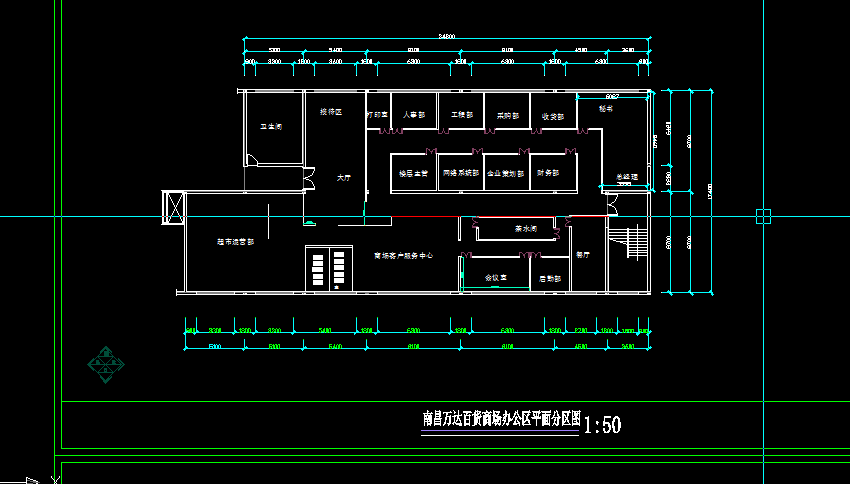 超市cad施工图下载【ID:742906035】