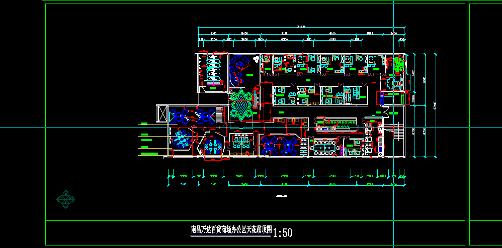 超市cad施工图下载【ID:742906035】