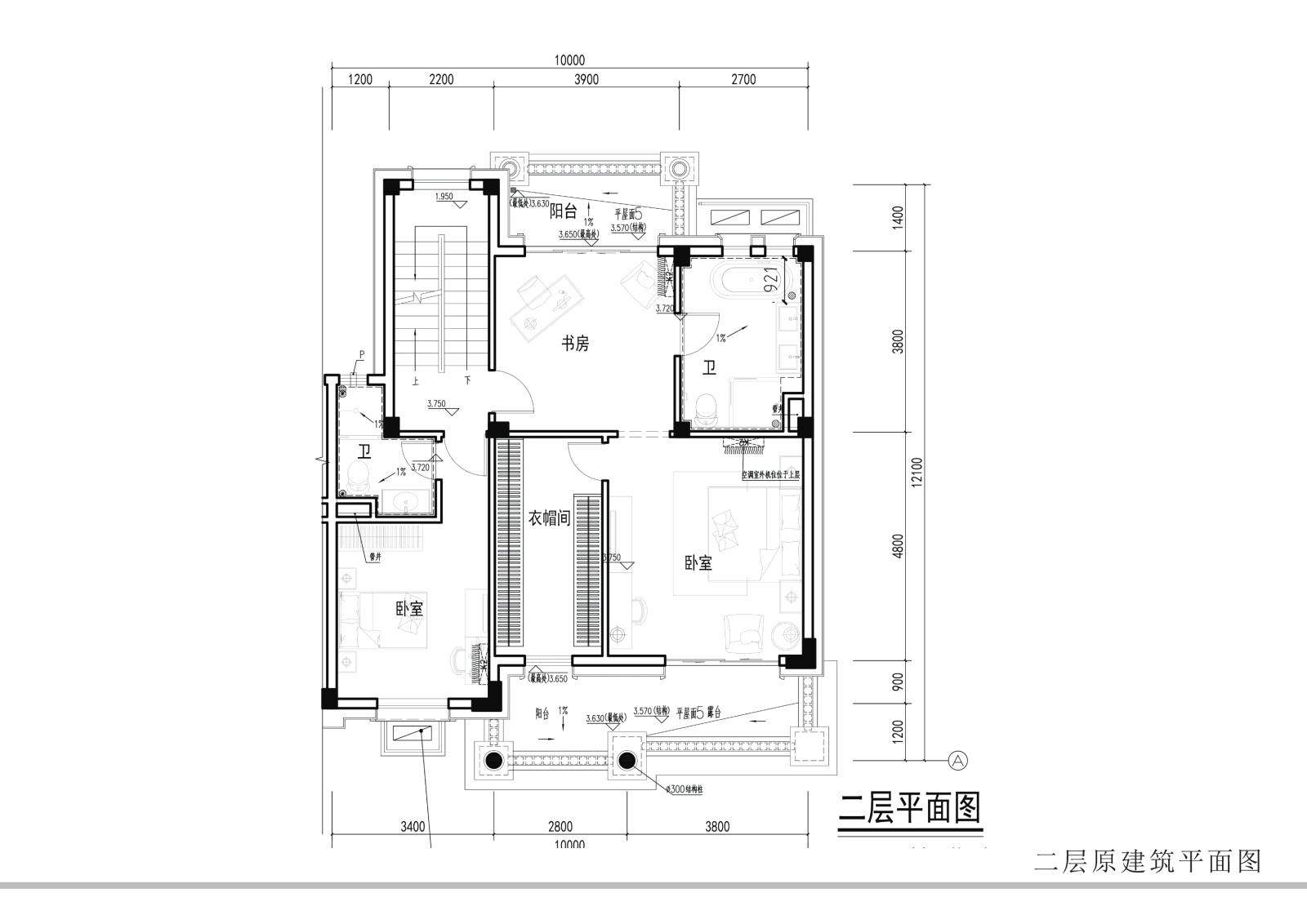 中海原山现代中式别墅样板房cad施工图下载【ID:542933770】