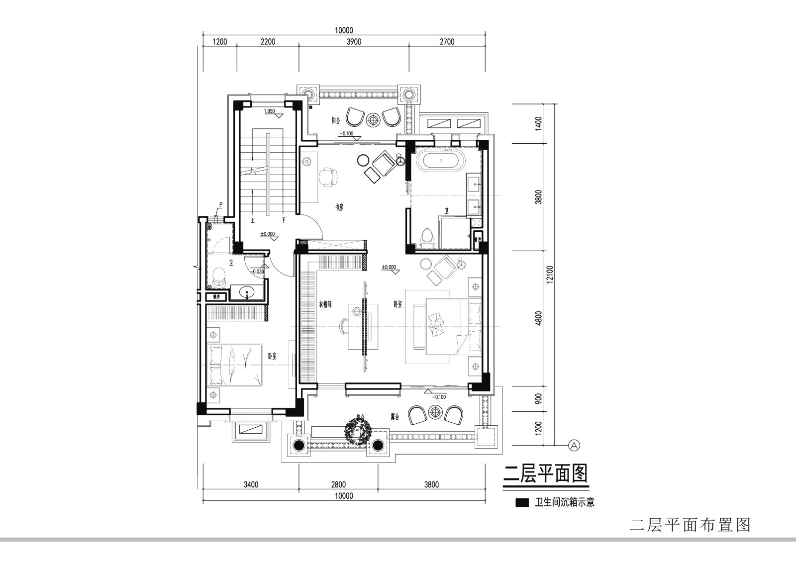 中海原山现代中式别墅样板房cad施工图下载【ID:542933770】