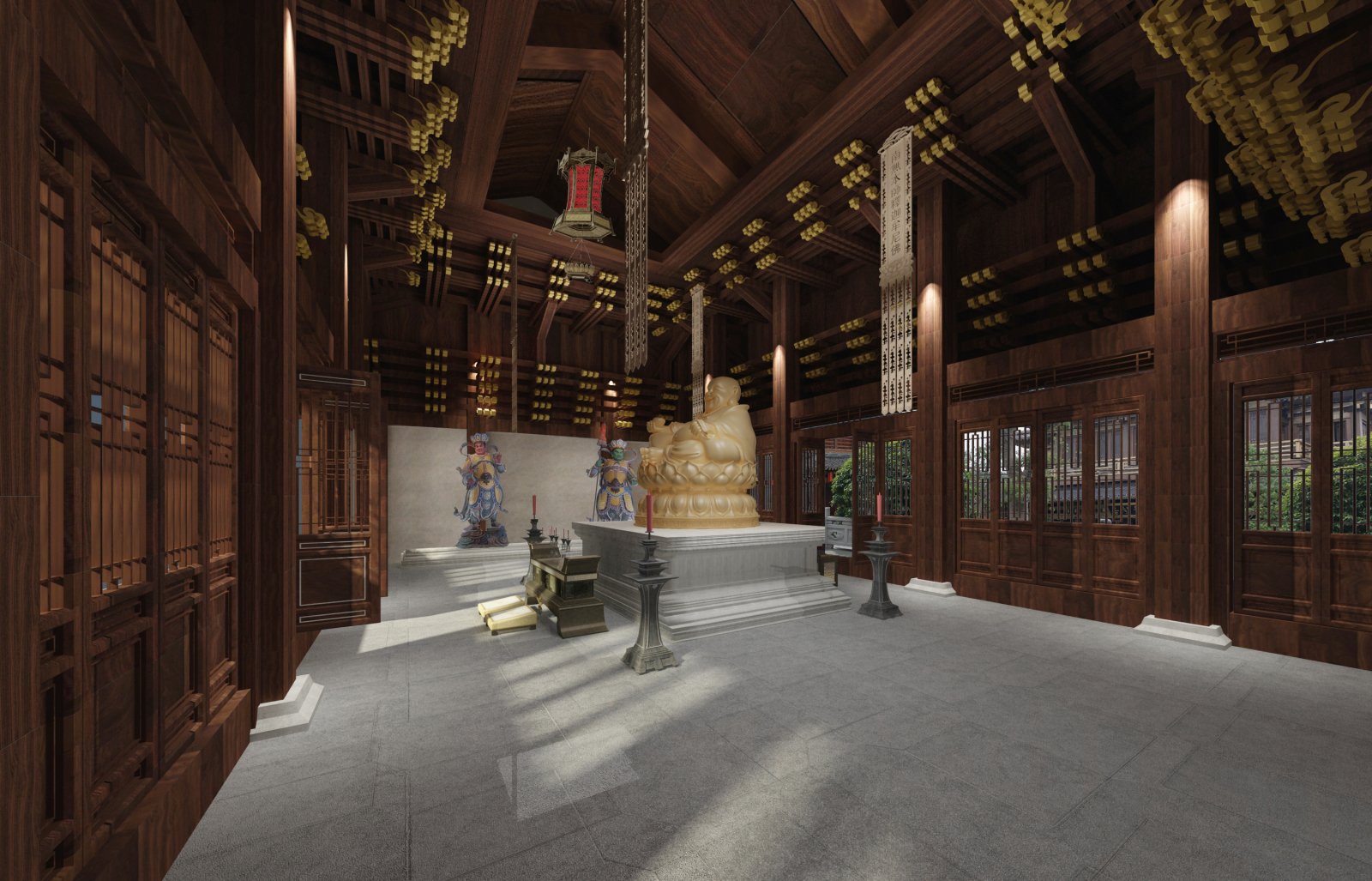 金螳螂--杭州香积寺施工图+效果图+草图模型+概念方案+实景图cad施工图下载【ID:743133109】