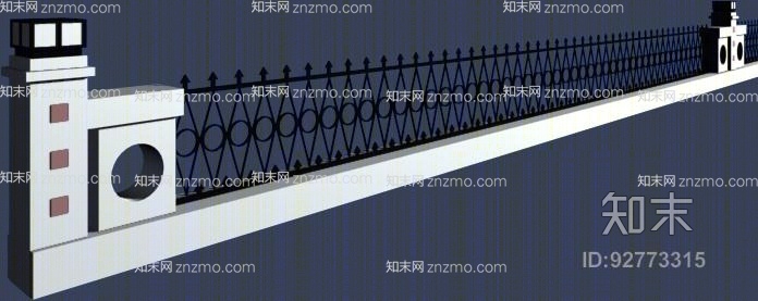 围墙33D模型下载【ID:92773315】