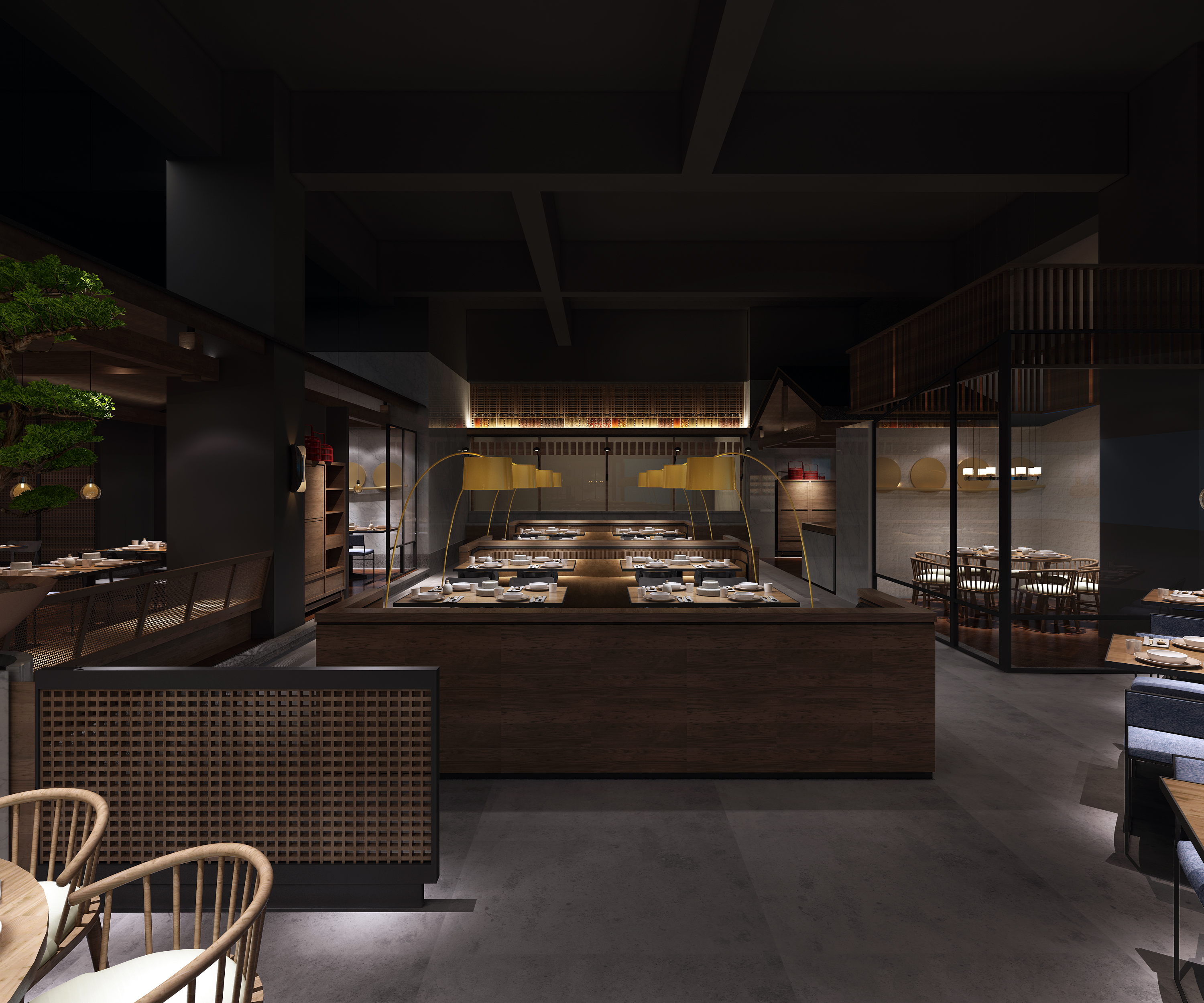 中式餐饮cad施工图下载【ID:845001943】