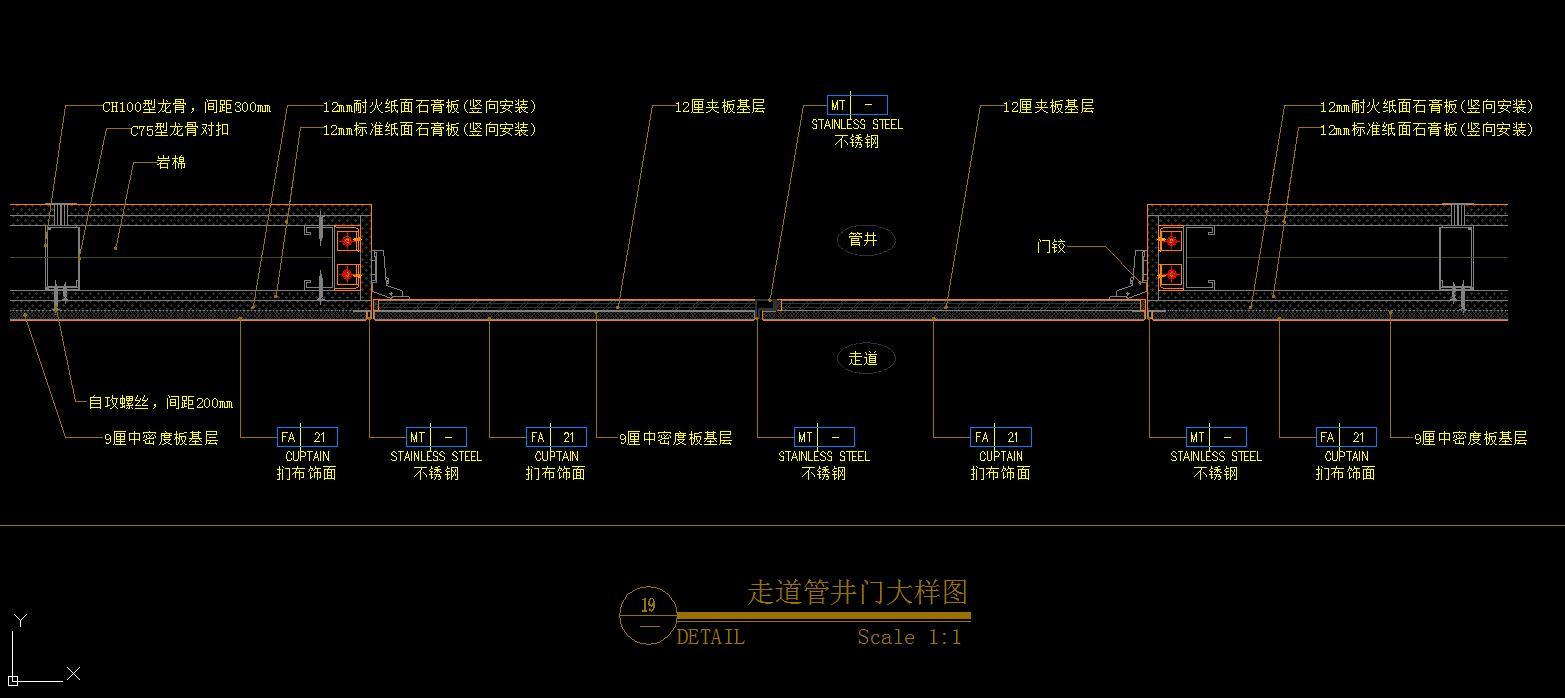 HBA-门工艺节点图cad施工图下载【ID:345454674】