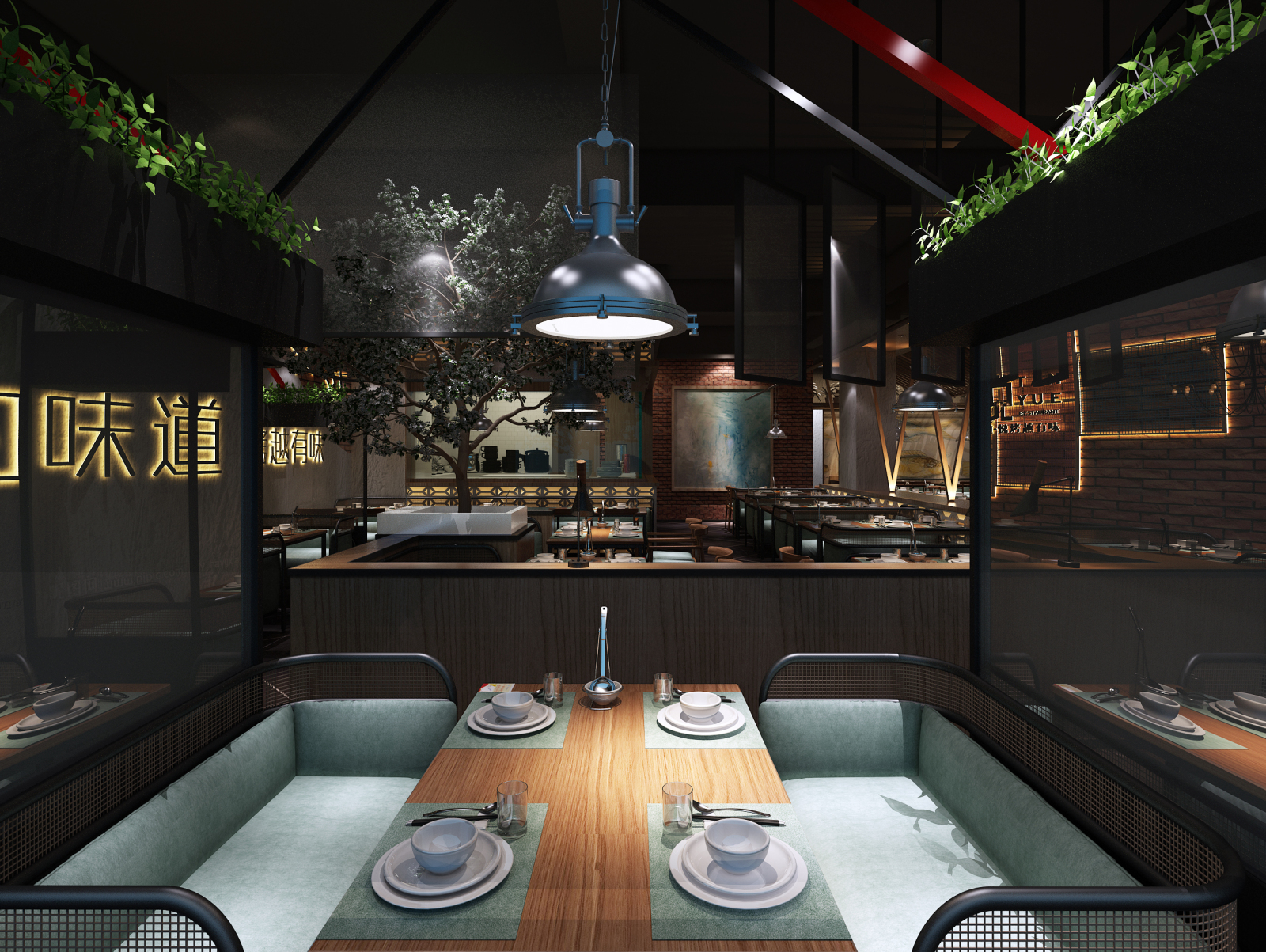 网红碳烤餐吧cad施工图下载【ID:645748706】