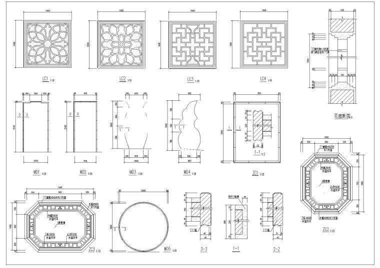 AFSO傅厚民-中式风格元素CAD图纸cad施工图下载【ID:245816197】