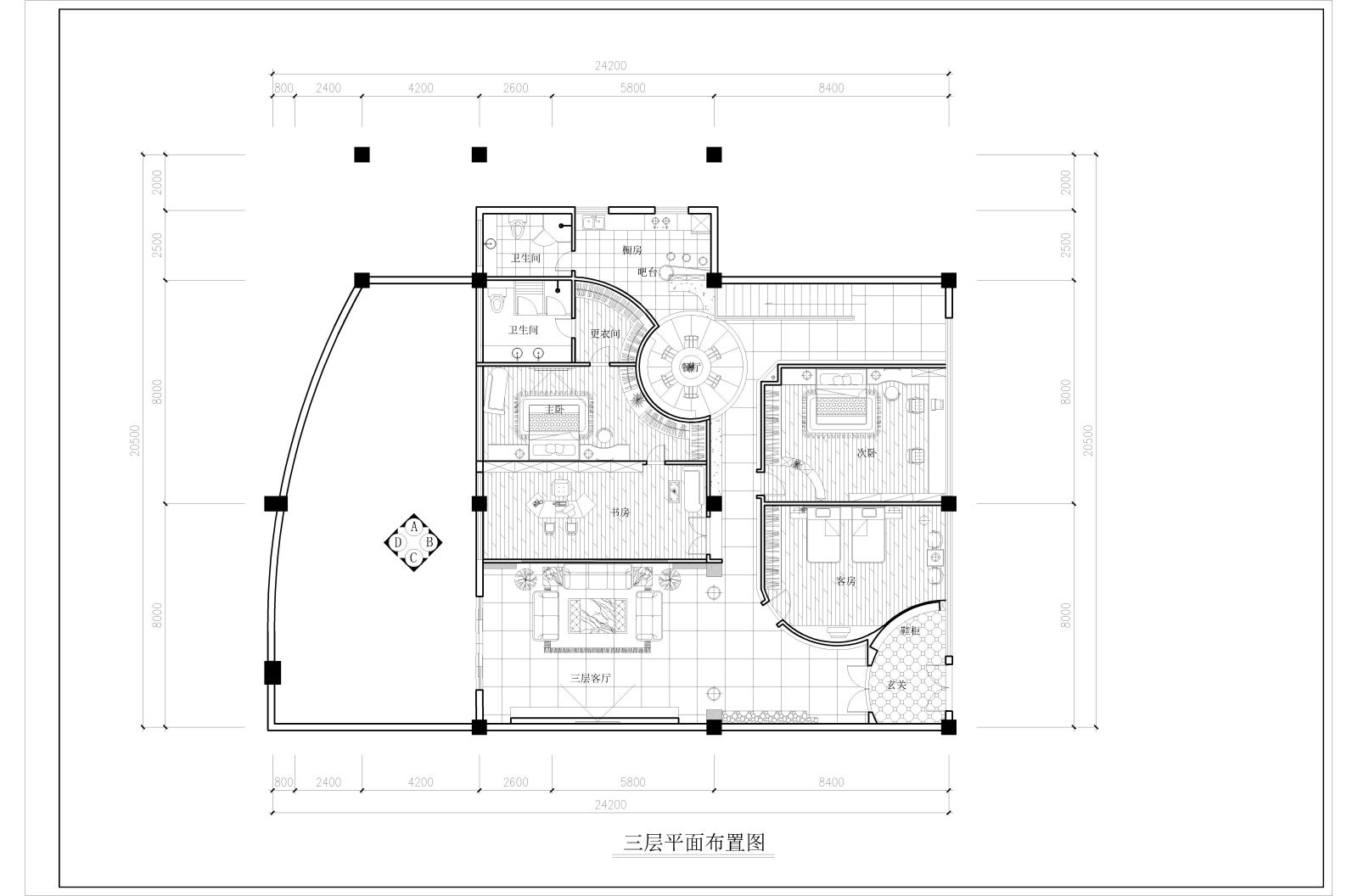 某别墅全套施工图图纸施工图下载【ID:145831280】