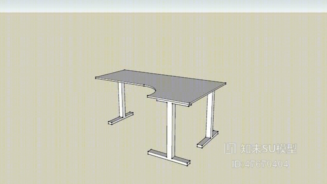 书桌SU模型下载【ID:47670404】