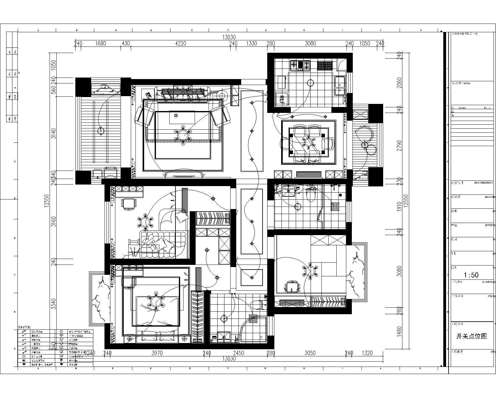 新中式样板间全套施工图cad施工图下载【ID:546706717】