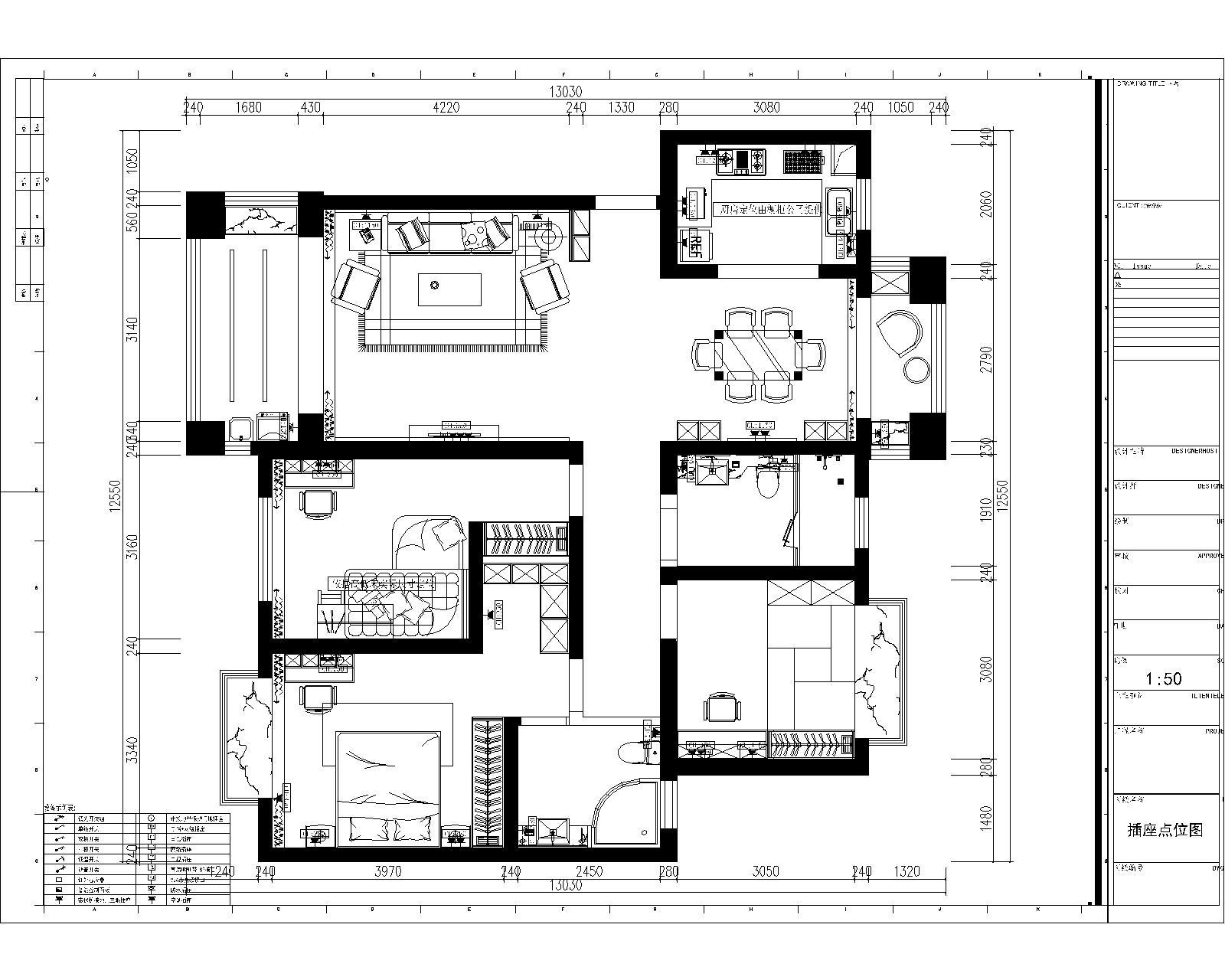 新中式样板间全套施工图cad施工图下载【ID:546706717】