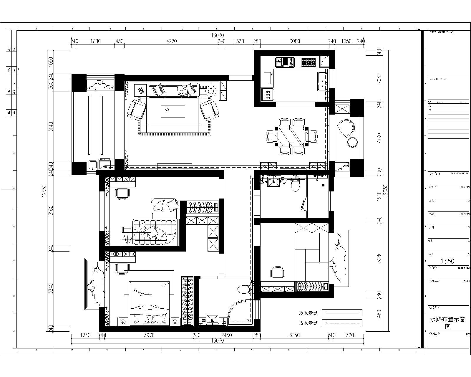 新中式样板间全套施工图cad施工图下载【ID:546706717】