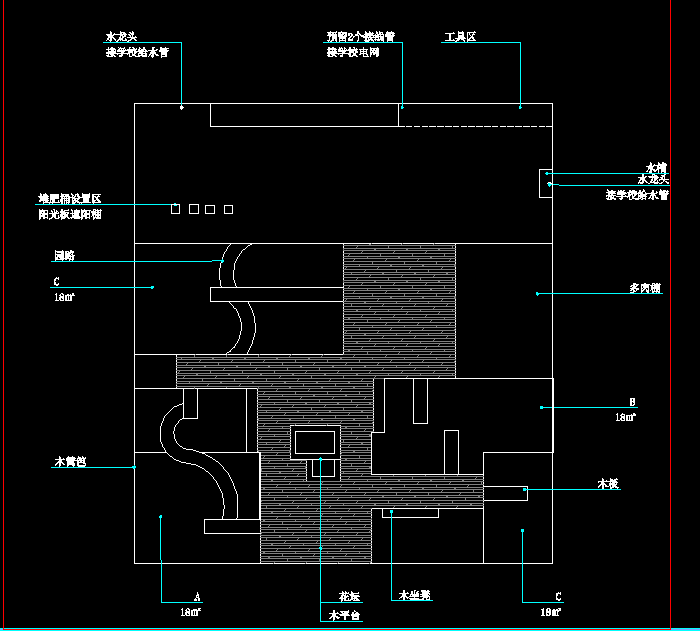 现代小学种植园施工图cad施工图下载【ID:447277104】