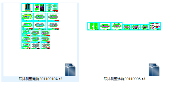 中式风格湾天下联排别墅CAD施工图施工图下载【ID:547344410】