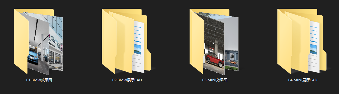 著名宝马mini汽车4s展厅丨效果图cad施工图下载【ID:747473695】