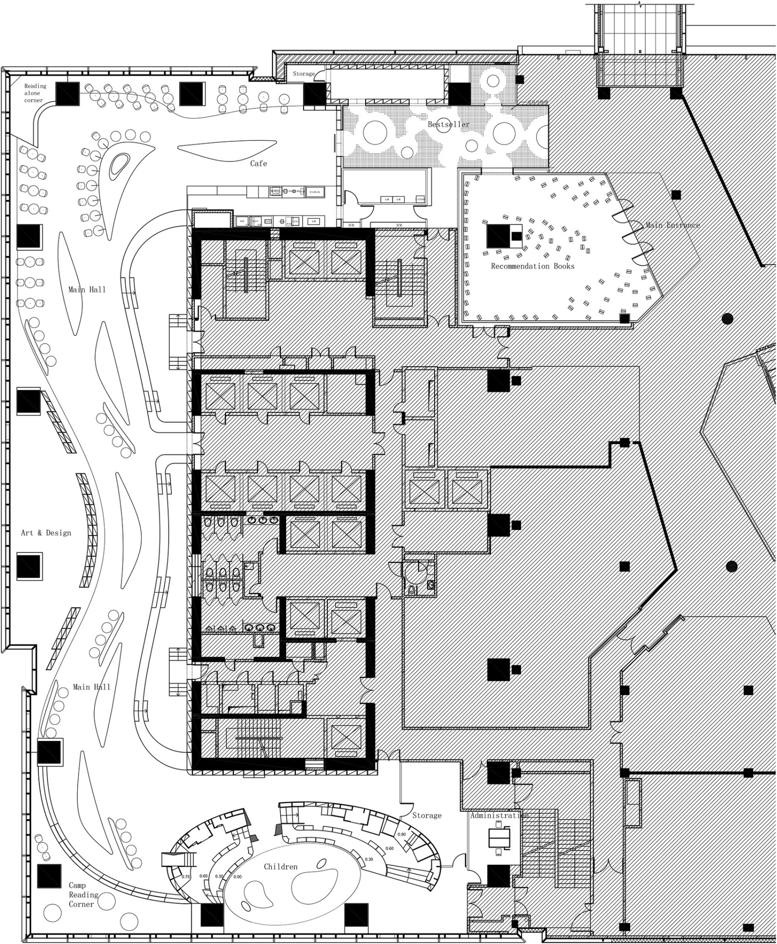 2019最新书店书吧案例丨24套丨摄影cad施工图下载【ID:747557170】