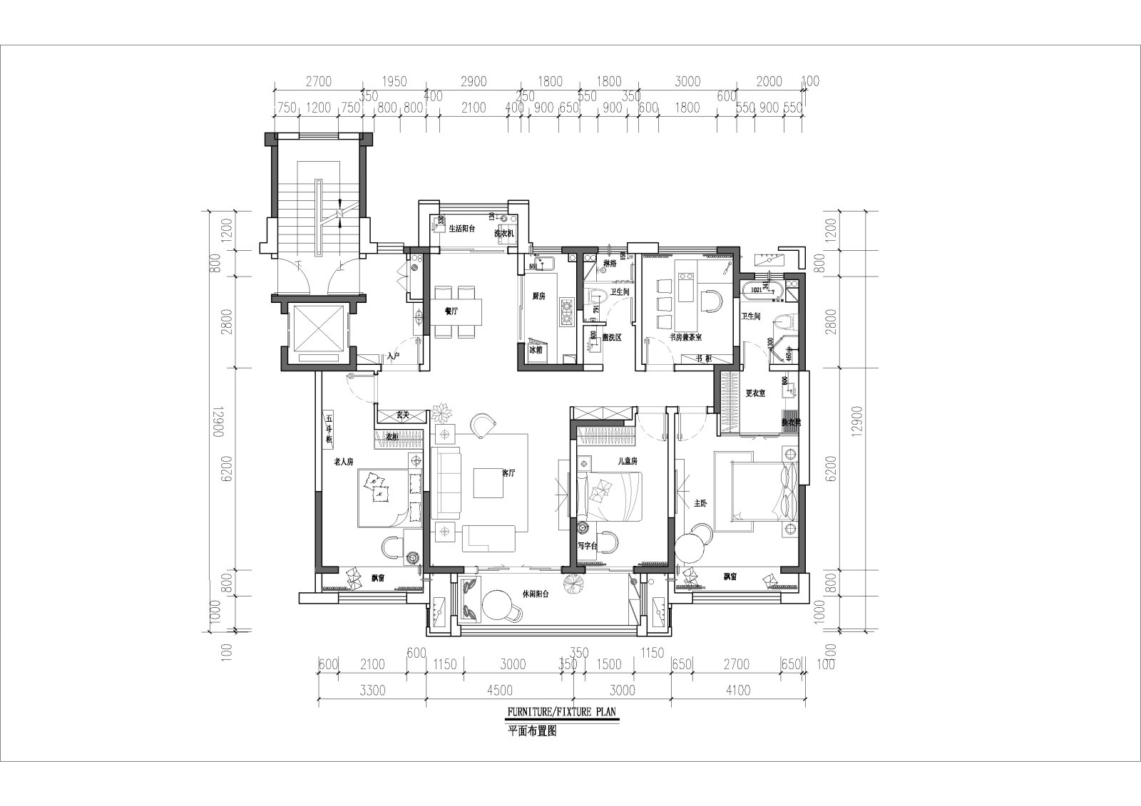 家装样板房土建开关插座布置图施工图下载【ID:547609768】