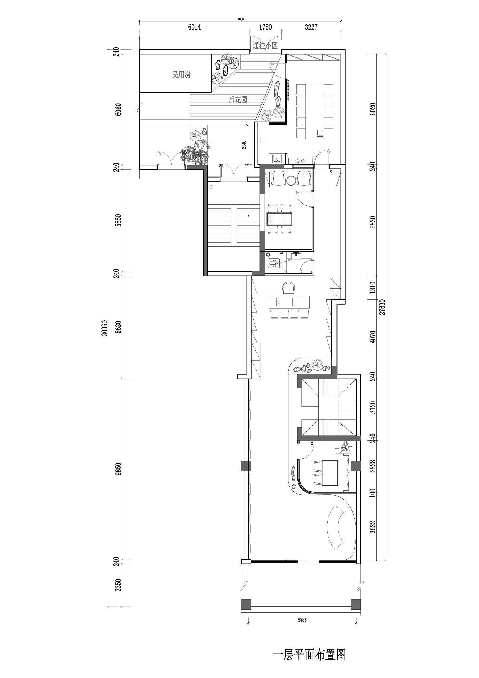 瑜伽会所平面方案图cad施工图下载【ID:747745303】