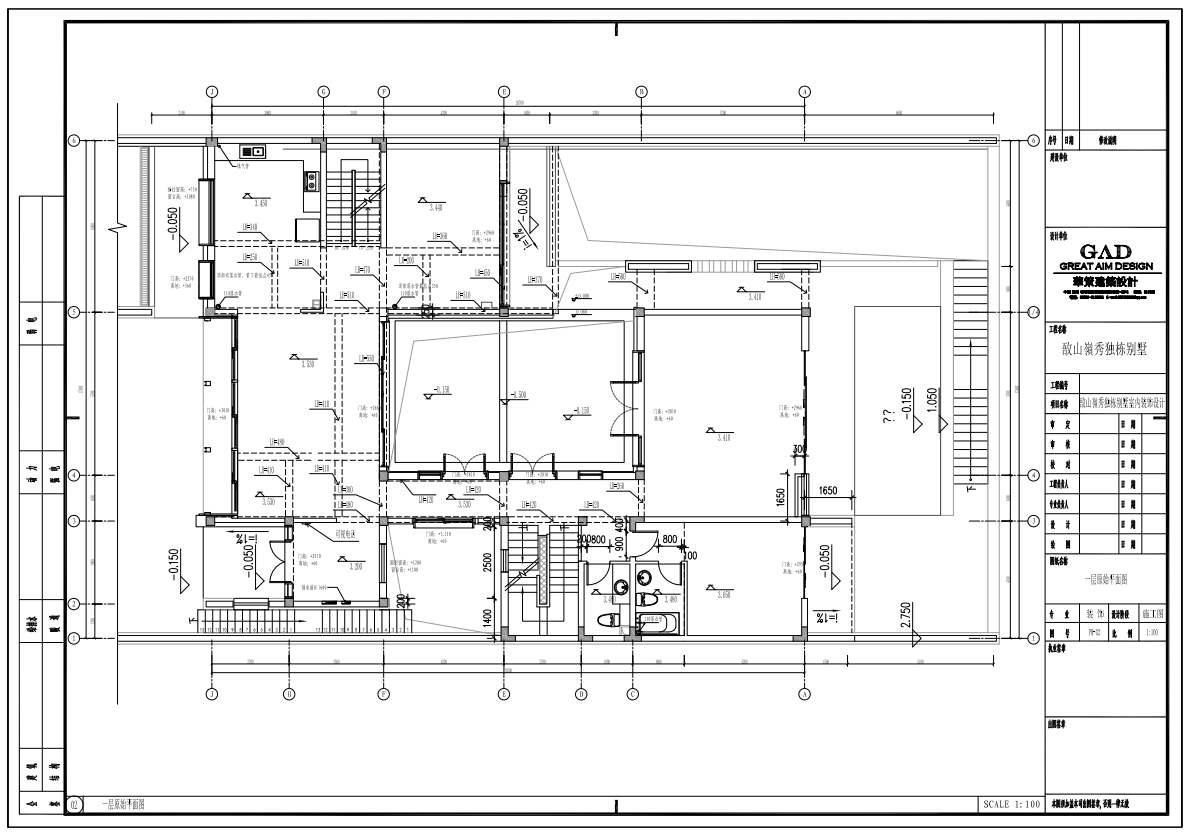 豪华别墅1000平效果图cad施工图下载【ID:548201435】