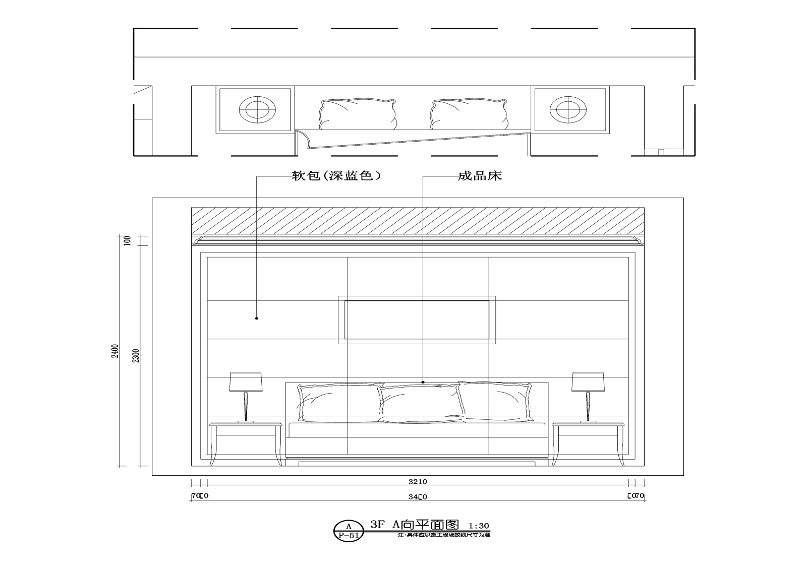 王先生住宅三层美式风格私人住宅装修cad施工图下载【ID:548376477】