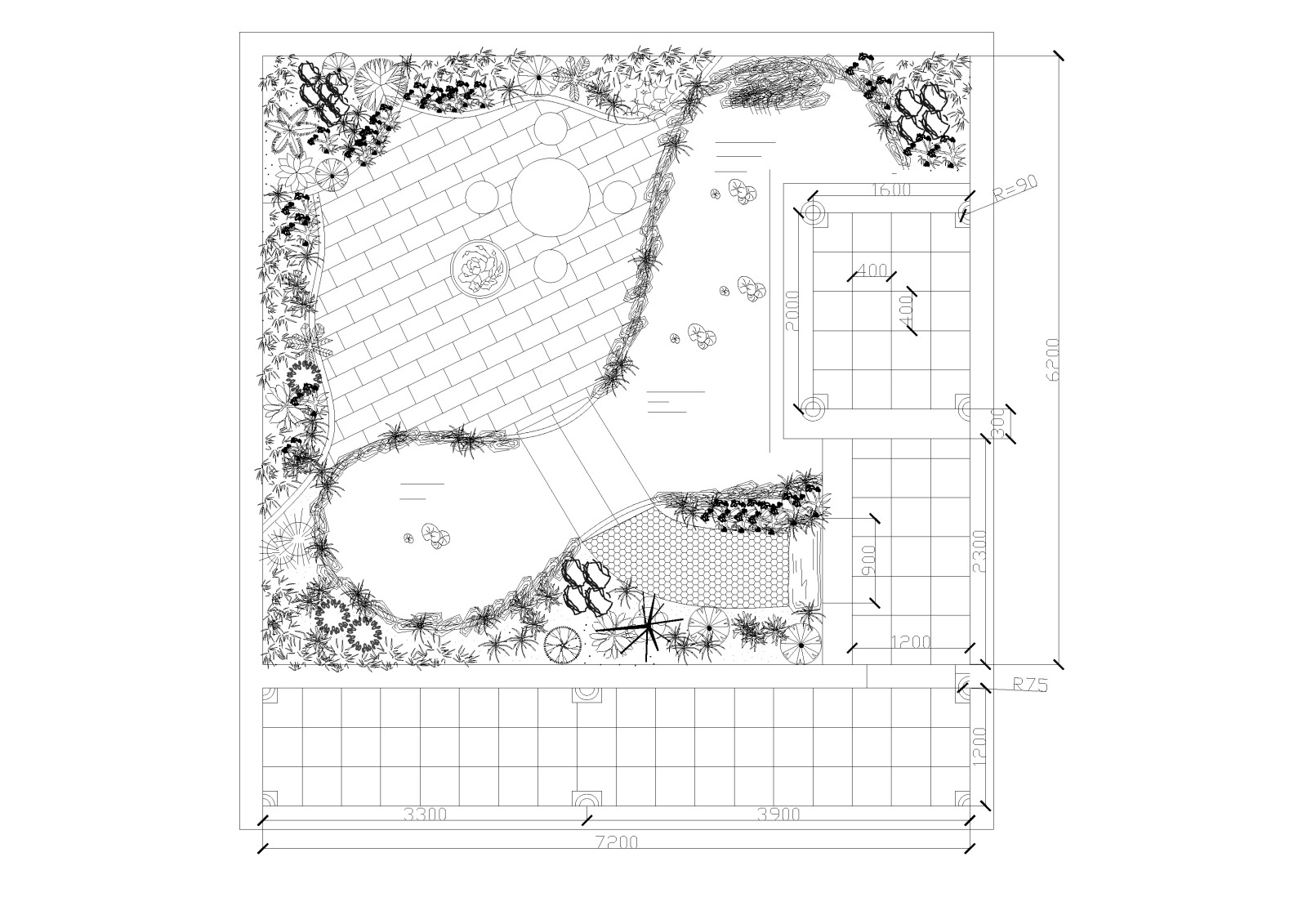 私家花园绿化配置图cad施工图下载【ID:548410499】