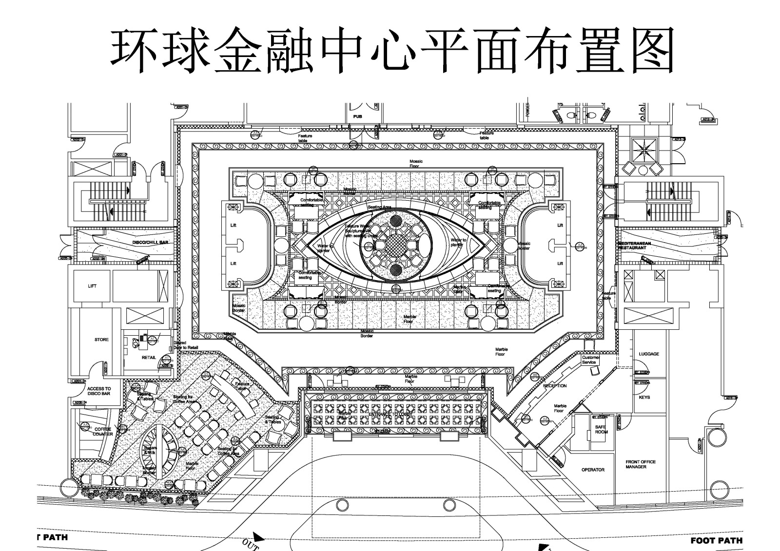 环球金融中心平面布置图cad施工图下载【ID:648722961】