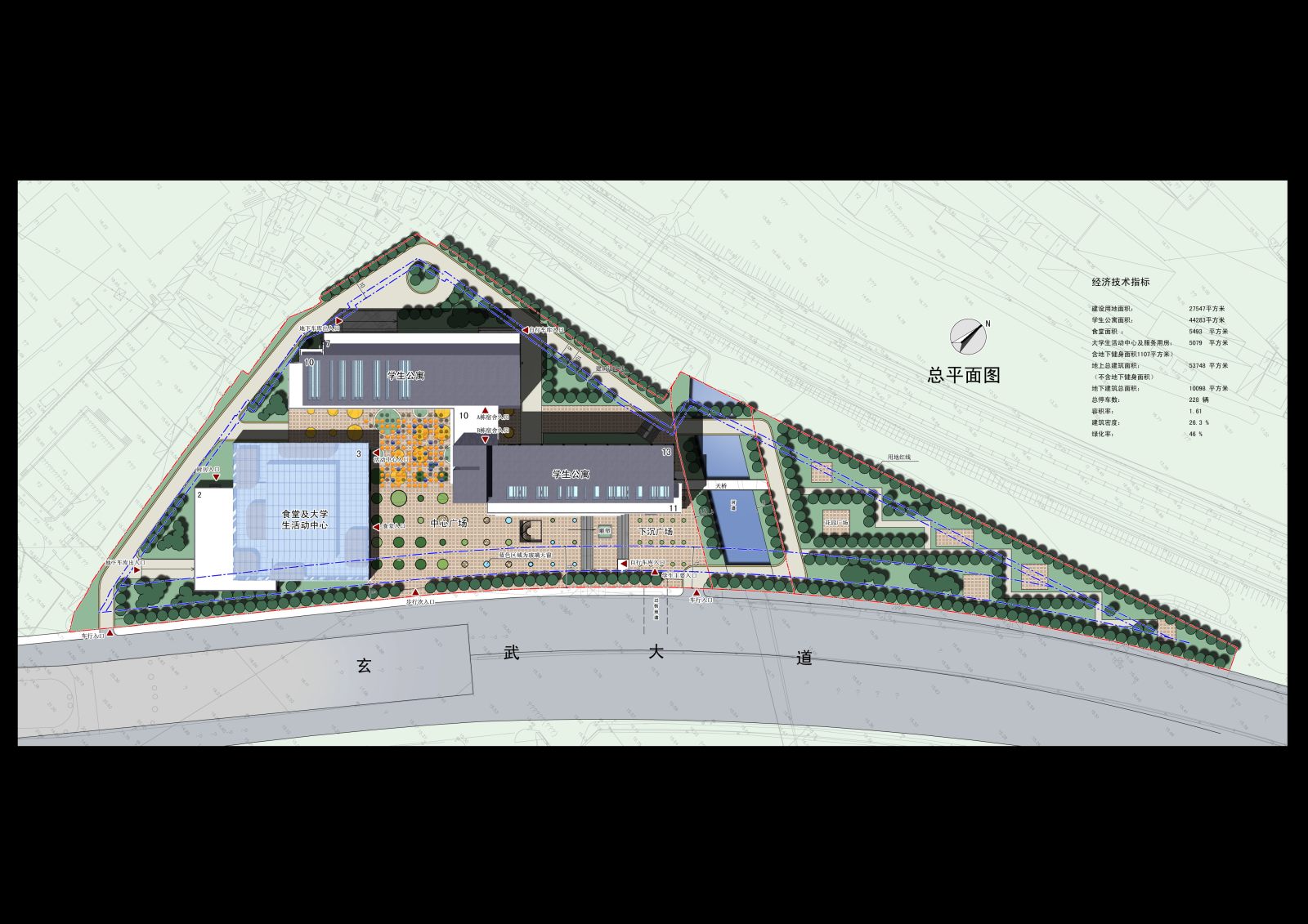 南林学生公寓学校建筑cad施工图下载【ID:448831199】