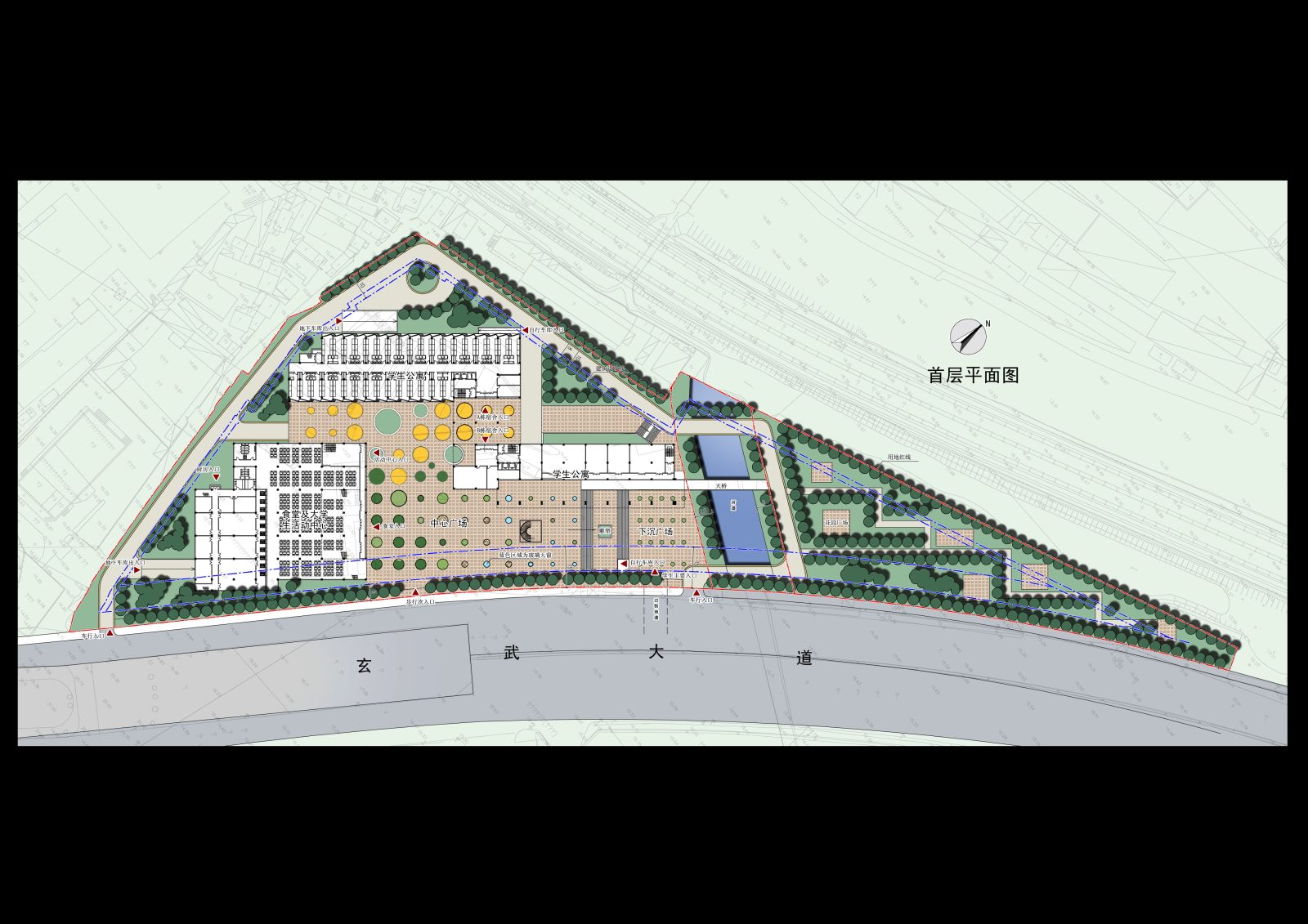 南林学生公寓学校建筑cad施工图下载【ID:448831199】
