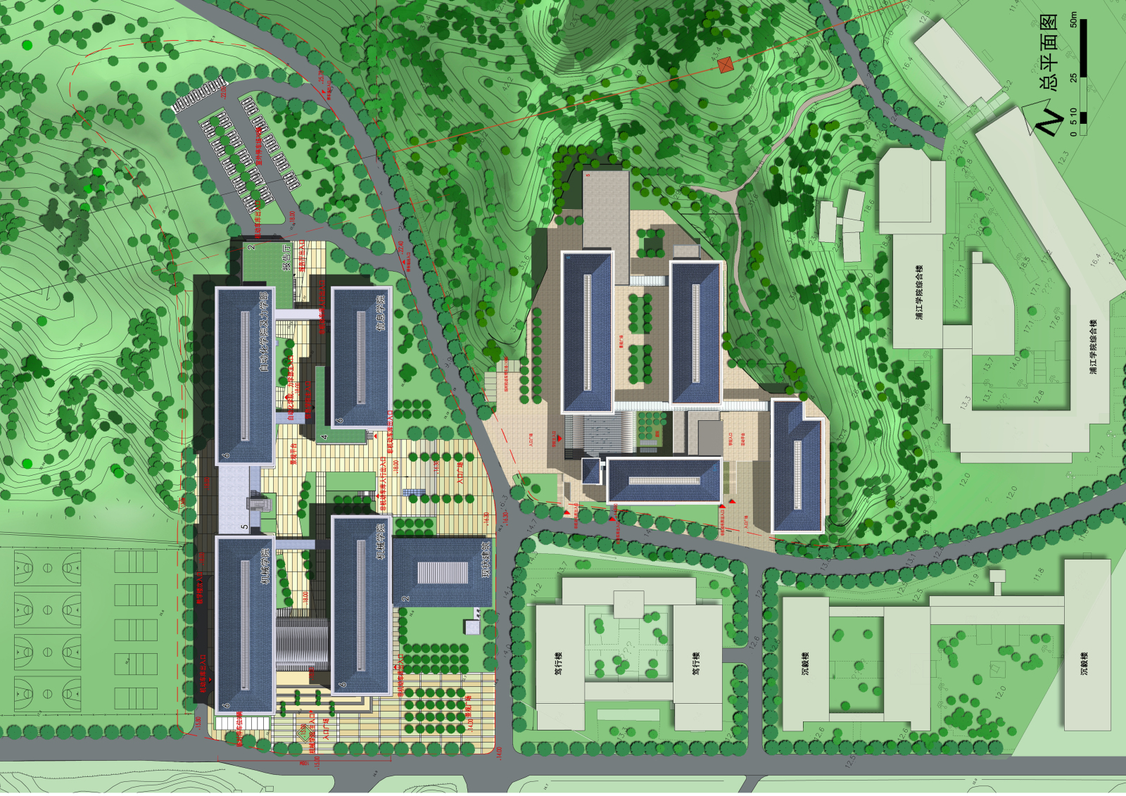 南京工业大学江浦校区教学楼学校建筑施工图下载【ID:448833194】