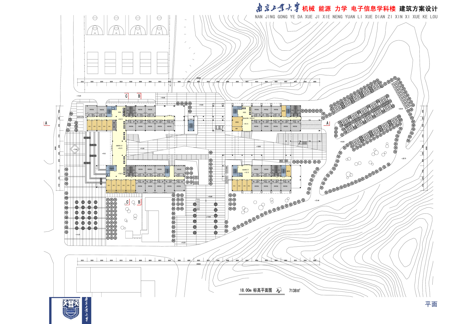 南京工业大学江浦校区教学楼学校建筑施工图下载【ID:448833194】