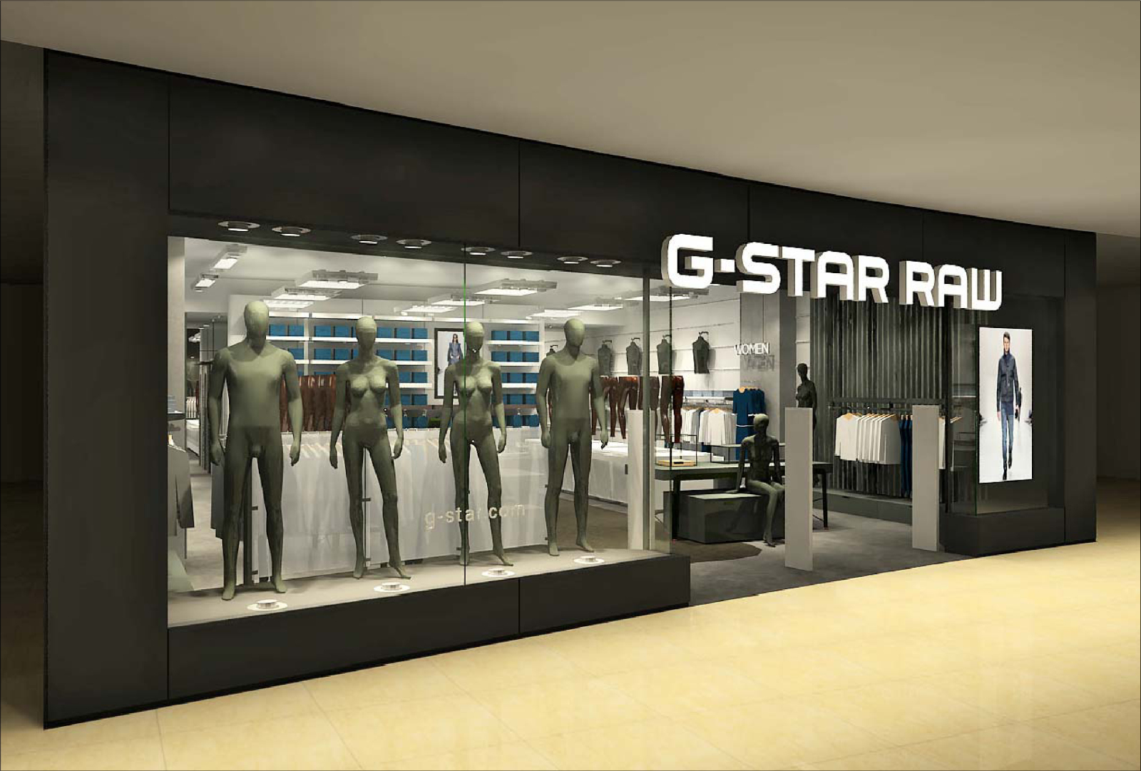 荷兰服装品牌专卖店cad施工图下载【ID:448860602】