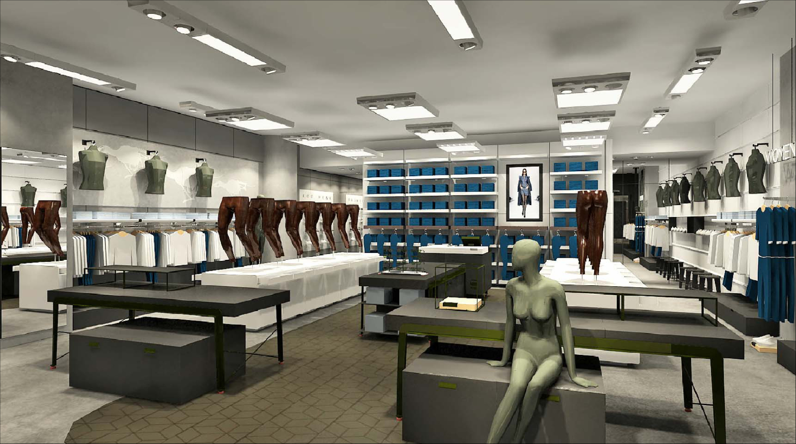 荷兰服装品牌专卖店cad施工图下载【ID:448860602】