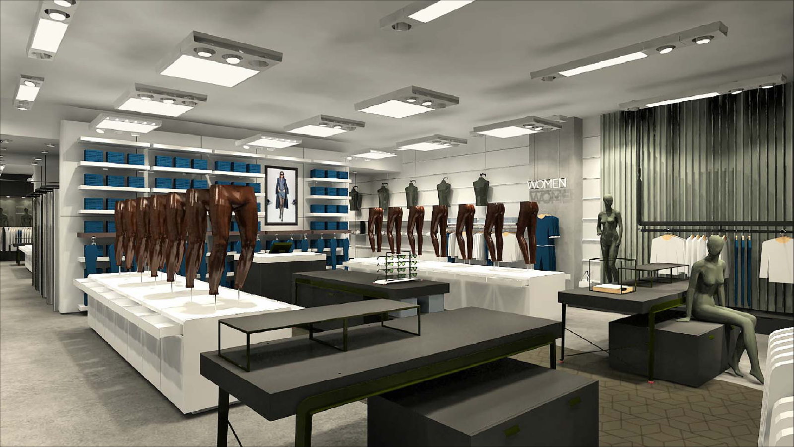 荷兰服装品牌专卖店cad施工图下载【ID:448860602】