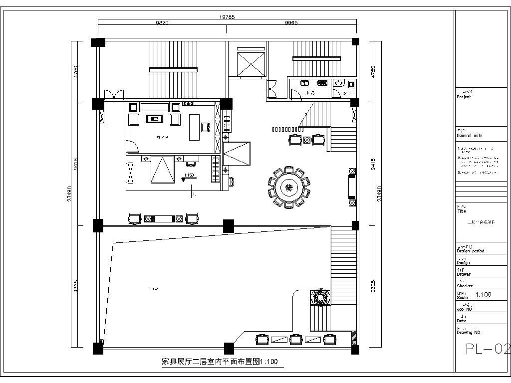 家具展厅专卖店cad施工图下载【ID:448882660】