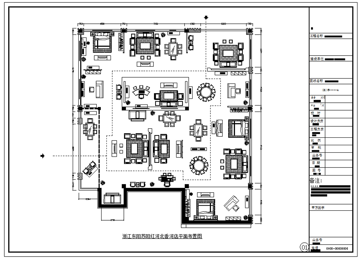 红木家具专卖店cad施工图下载【ID:448883631】