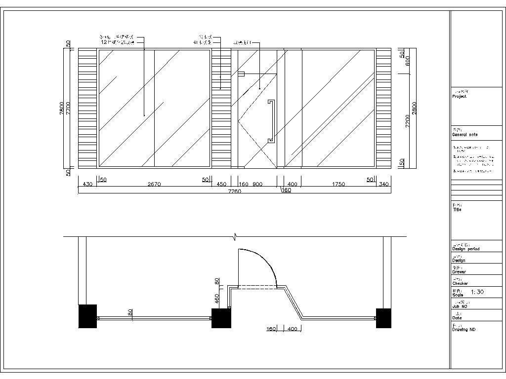 家装住宅室内装修CAD施工图cad施工图下载【ID:448893627】