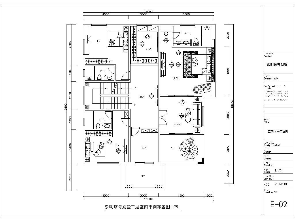 别墅大宅室内装修CAD施工图施工图下载【ID:548893463】